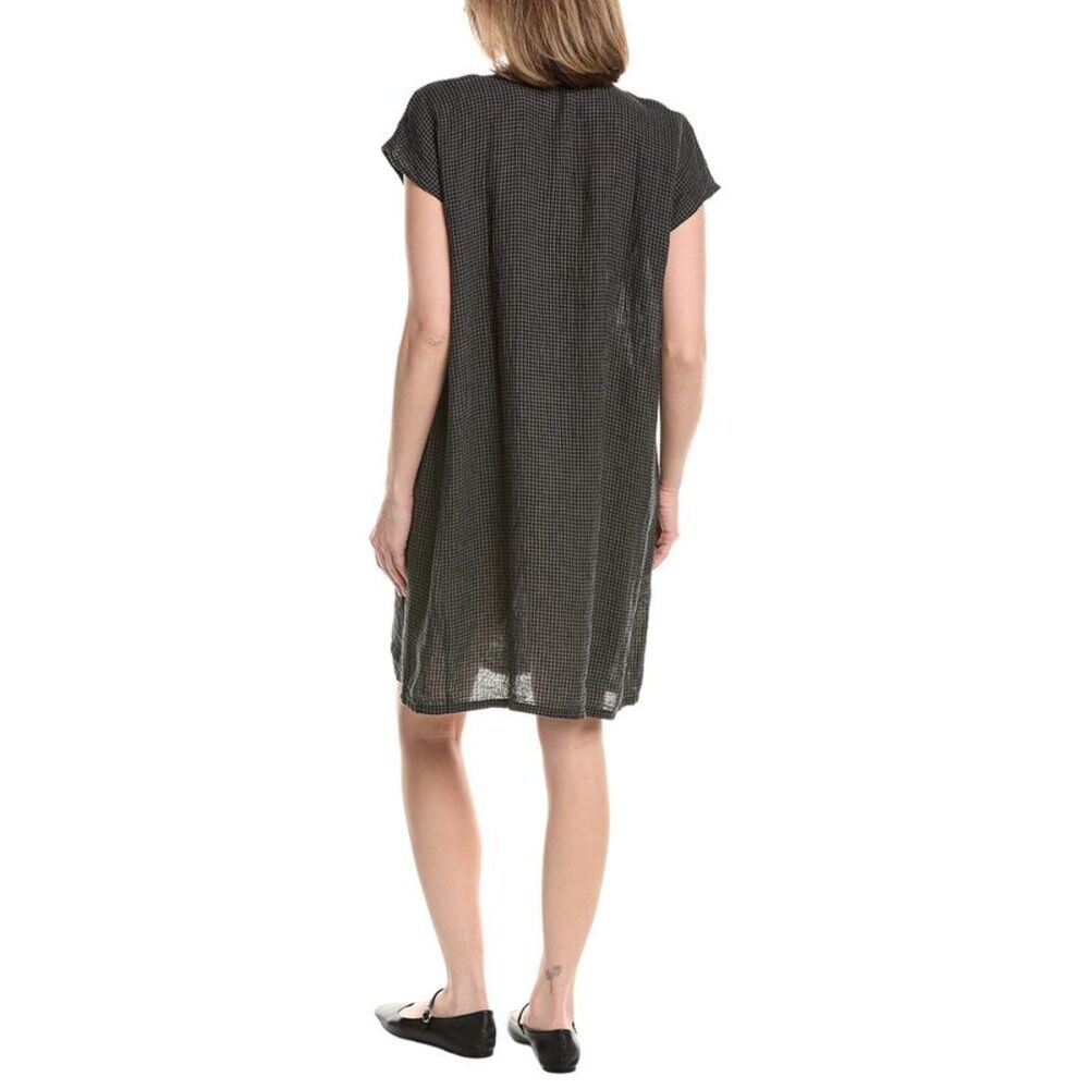 Eileen Fisher Womens  Linen Mini Dress, Black - Picture 2 of 3